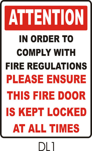 Please Ensure Fire Door is Locked