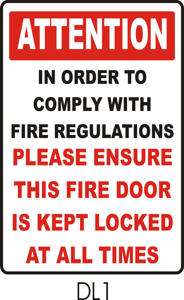 Please Ensure Fire Door is Locked