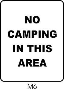 No Camping in this Area