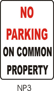 No Parking on Common Property