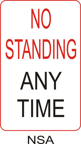 No Standing - Any Time