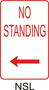 No Standing - Left