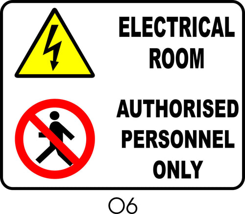 Electrical Room - Authorised Personnel Only