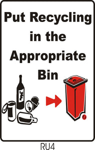 Put Recycling in the Appropriate Bin