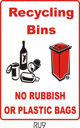 Recycling Bins - No Rubbish