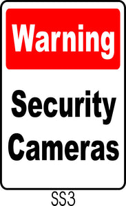 Warning - Security Cameras