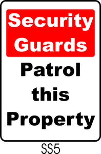 Security Guards Patrol This Property