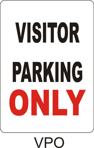 Visitor Parking Only (Red)